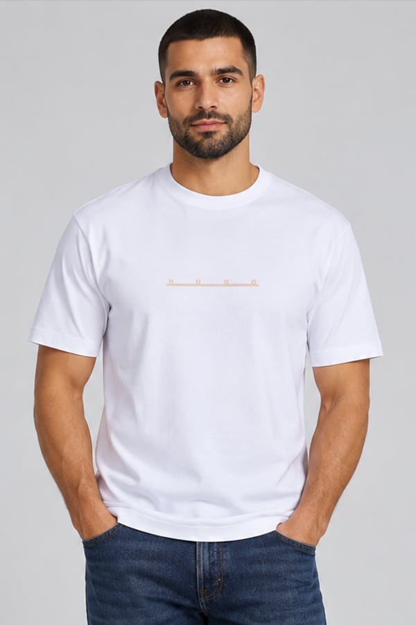 ΜΠΛΟΥΖΑ T-SHIRT HUGO - 100 ΛΕΥΚΟ